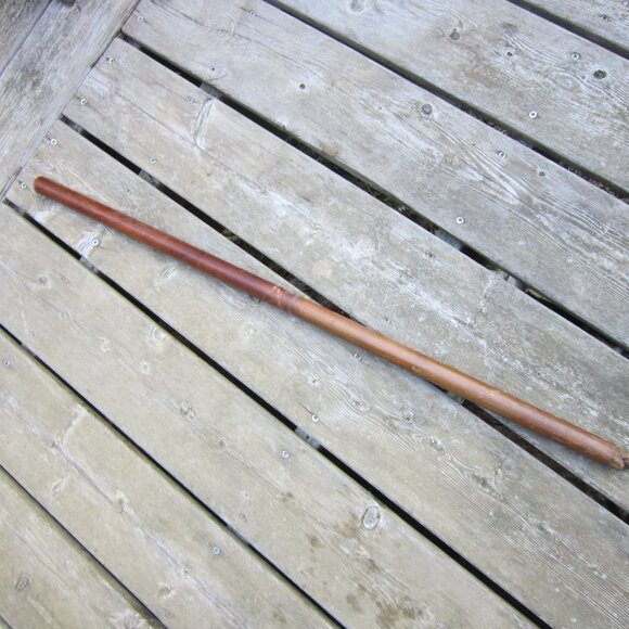 Antique Wooden Butter Churn with Dasher Primitive Farmhouse Off Grid Metal Bands - Picture 11 of 15